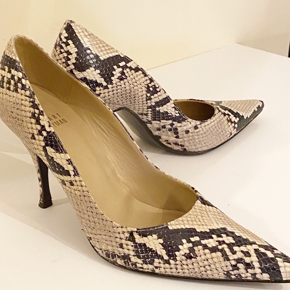Stuart Weiztman Snakeskin Heels Vintage